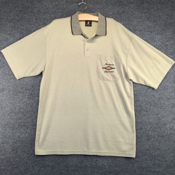 Mr. Kangaroo Men's Melbourne Australia Polo Shirt Green 3XL Short Sleeve - Picture 2 of 14